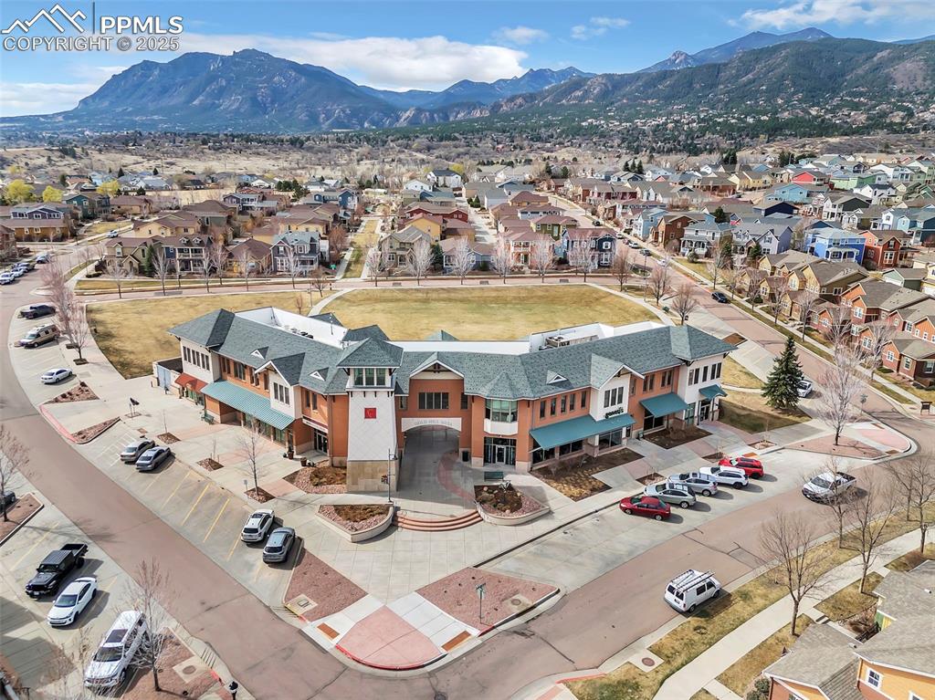 414 Eclipse Drive Colorado Springs, CO 80905 - Photo 47 of 50 Birds eye view of property with a mountain view and a residential view