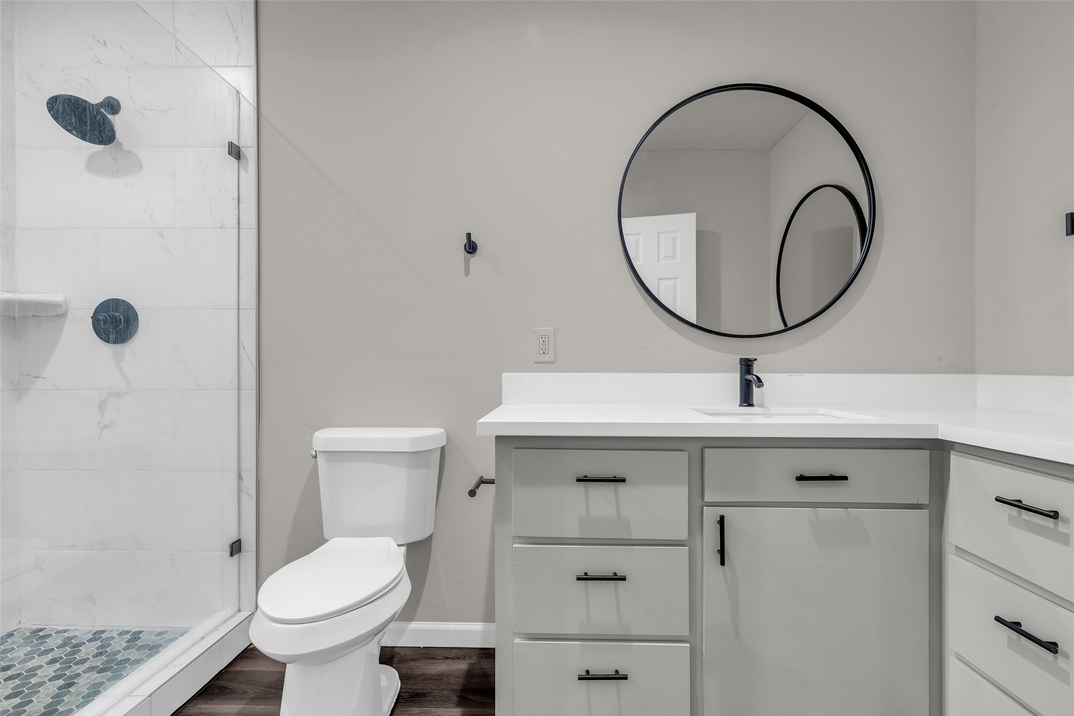 116 Gans Street Houston, TX 77029 - Photo 21 of 25 a bathroom with a sink toilet and a mirror