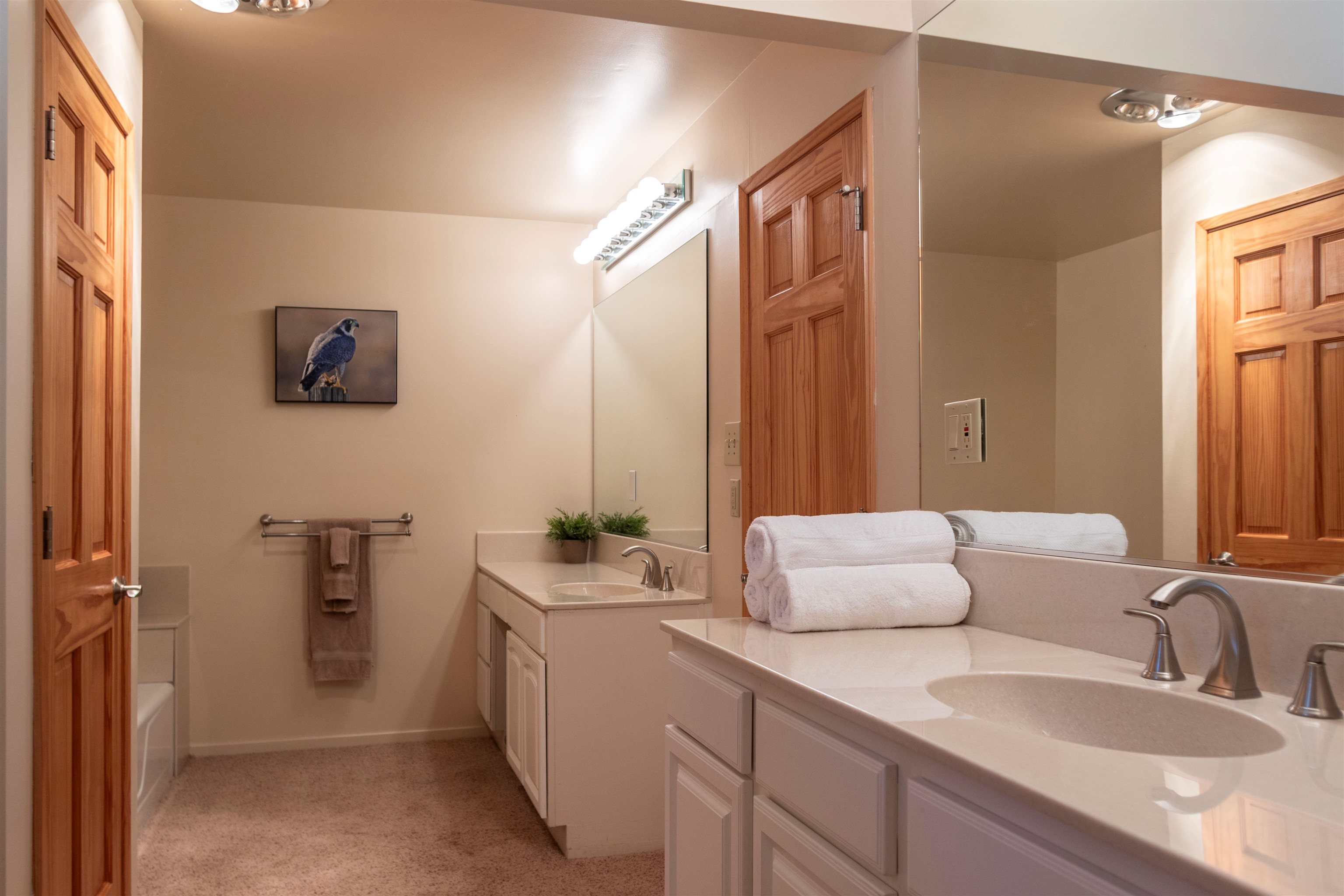 300 Meadow Ranch Road Calpine, CA 96124 - Photo 16 of 21 a bathroom with a sink double vanity and a mirror