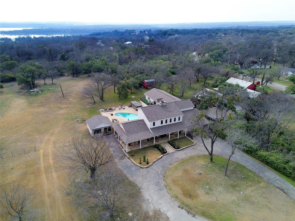9501 Confederate Park Road Lakeside, TX 76135 - Photo 30 of 33 an aerial view of a house with a yard