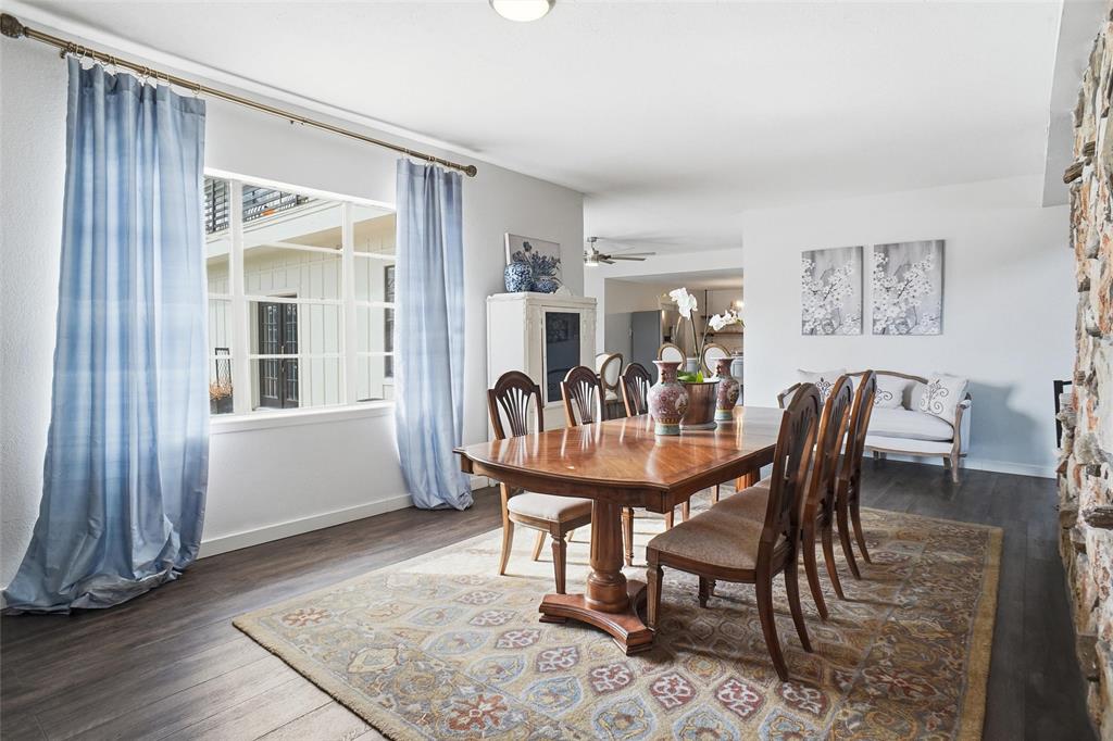 9501 Confederate Park Road Lakeside, TX 76135 - Photo 5 of 33 a view of a dining room with furniture and window