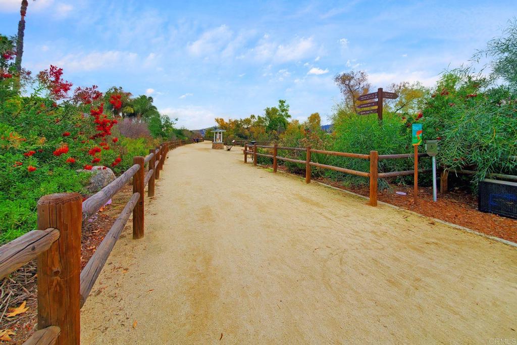 9056 Hightail Drive Santee, CA 92071 - Photo 68 of 73 a view of a yard with plants and a bench
