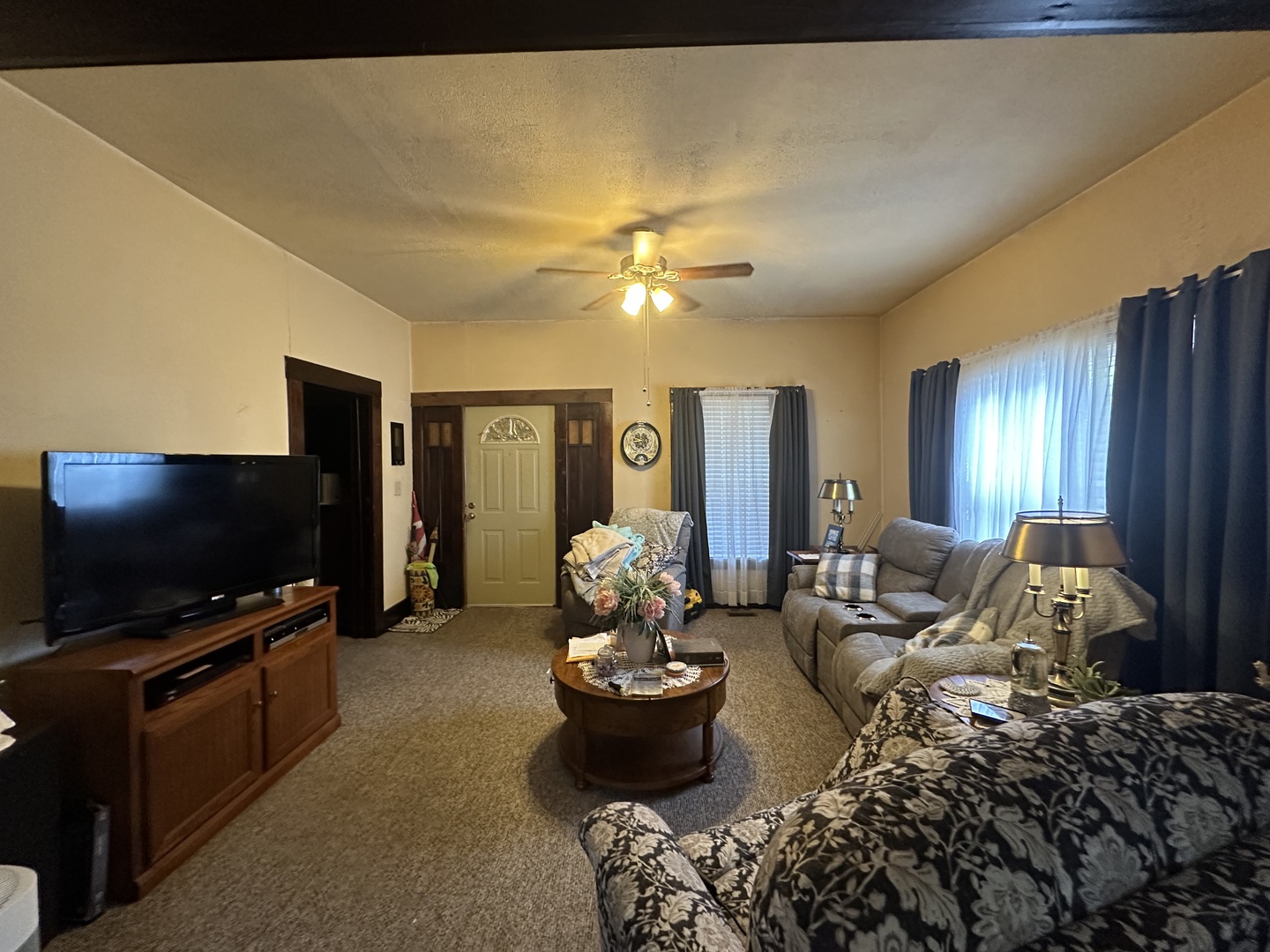 410 South Walnut Street Sesser, IL 62884 - Photo 11 of 22 a living room with furniture and a flat screen tv