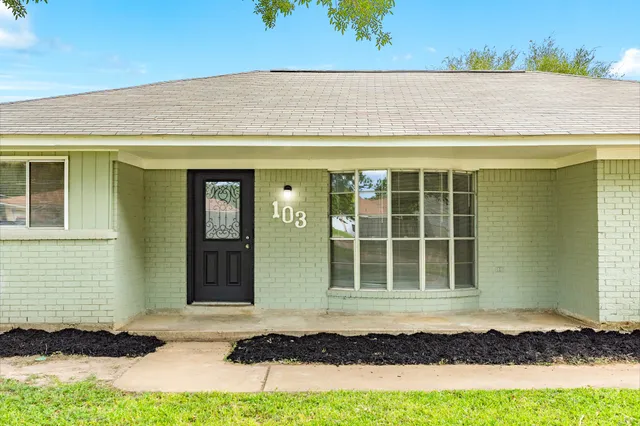 a front view of a house