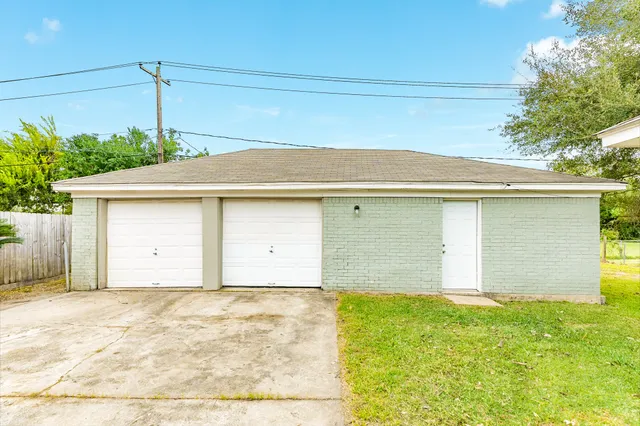 a backyard of a house