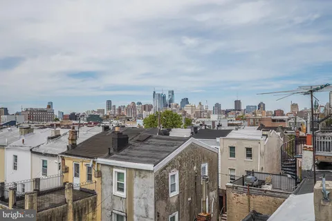 a view of a city that has tall buildings