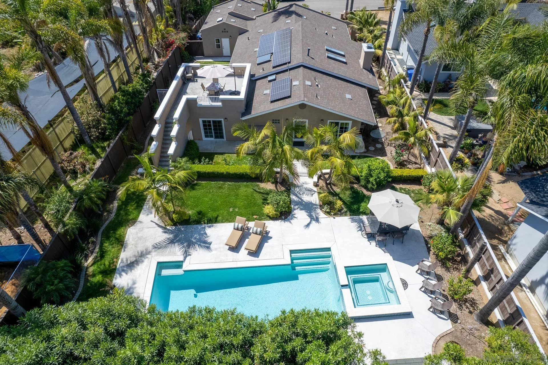 1269 Rainbow Ridge Lane Encinitas, CA 92024 - Photo 20 of 27 an aerial view of multiple houses with yard