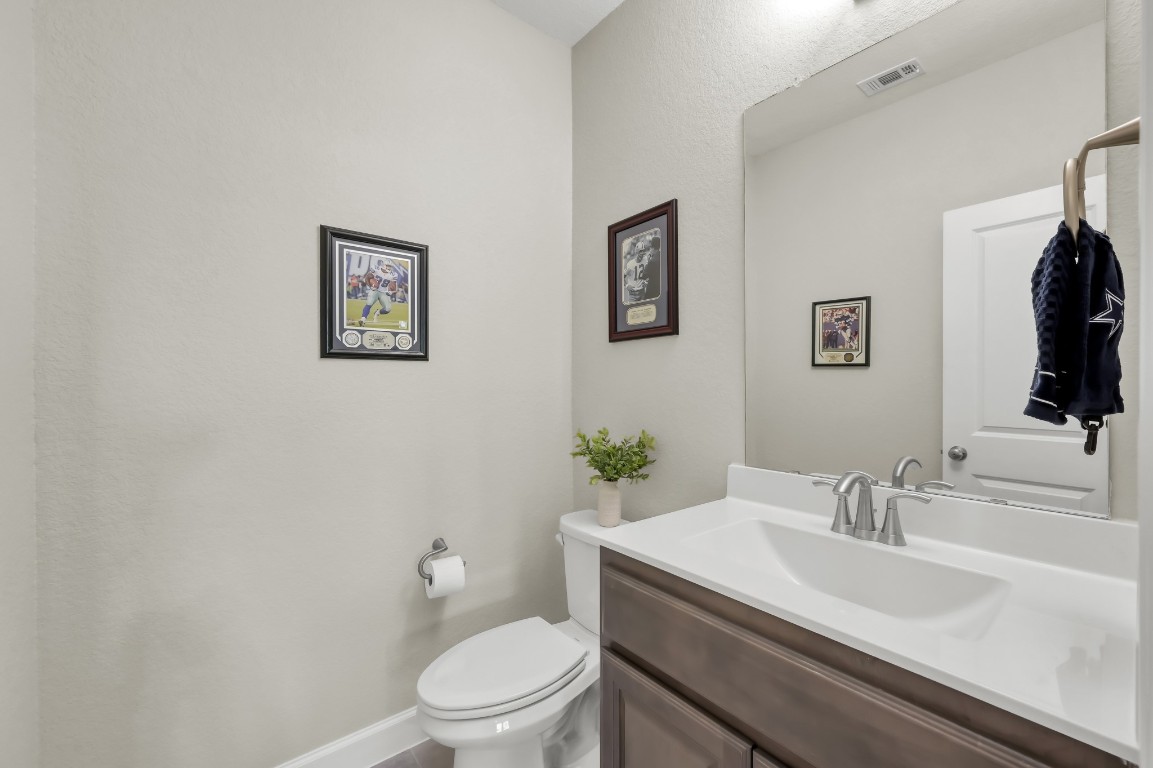 334 Torrey Bloom Loop Conroe, TX 77304 - Photo 33 of 46 Convenient upstairs half bath with clean, modern finishes—perfect for guests and game room access.
