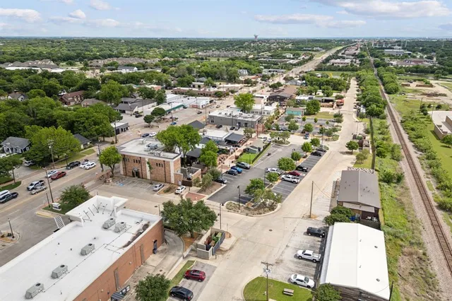 an aerial view of multiple house