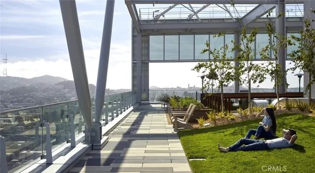 a front view of a building with street view