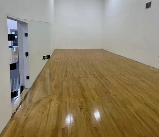 a view of a room with an empty space