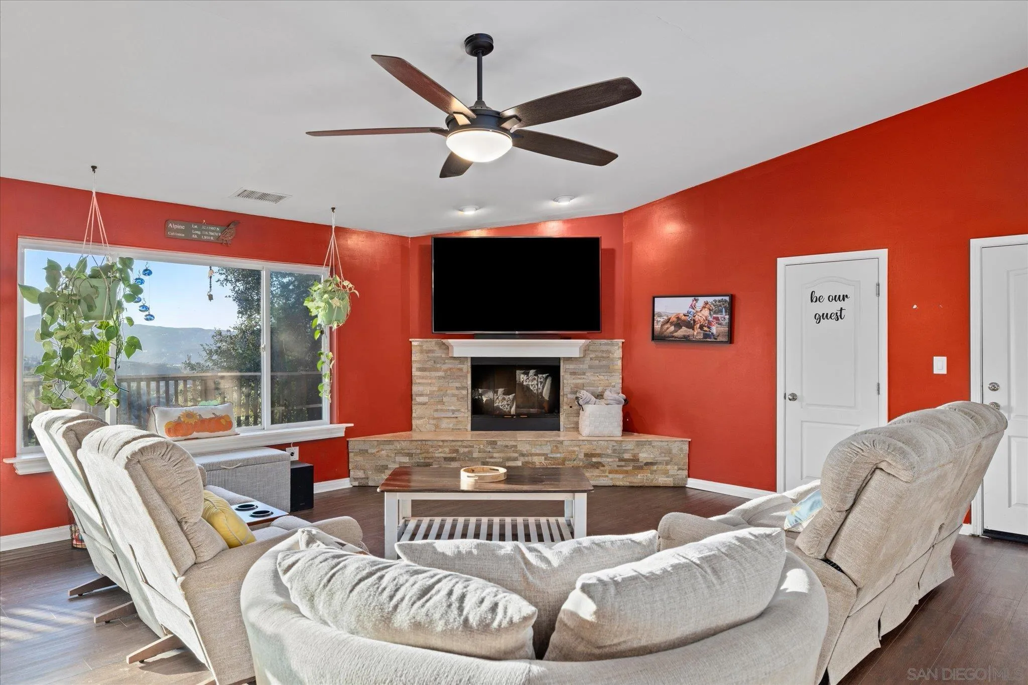 1714 Foss Road Alpine, CA 91901 - Photo 12 of 66 a living room with furniture and a fireplace