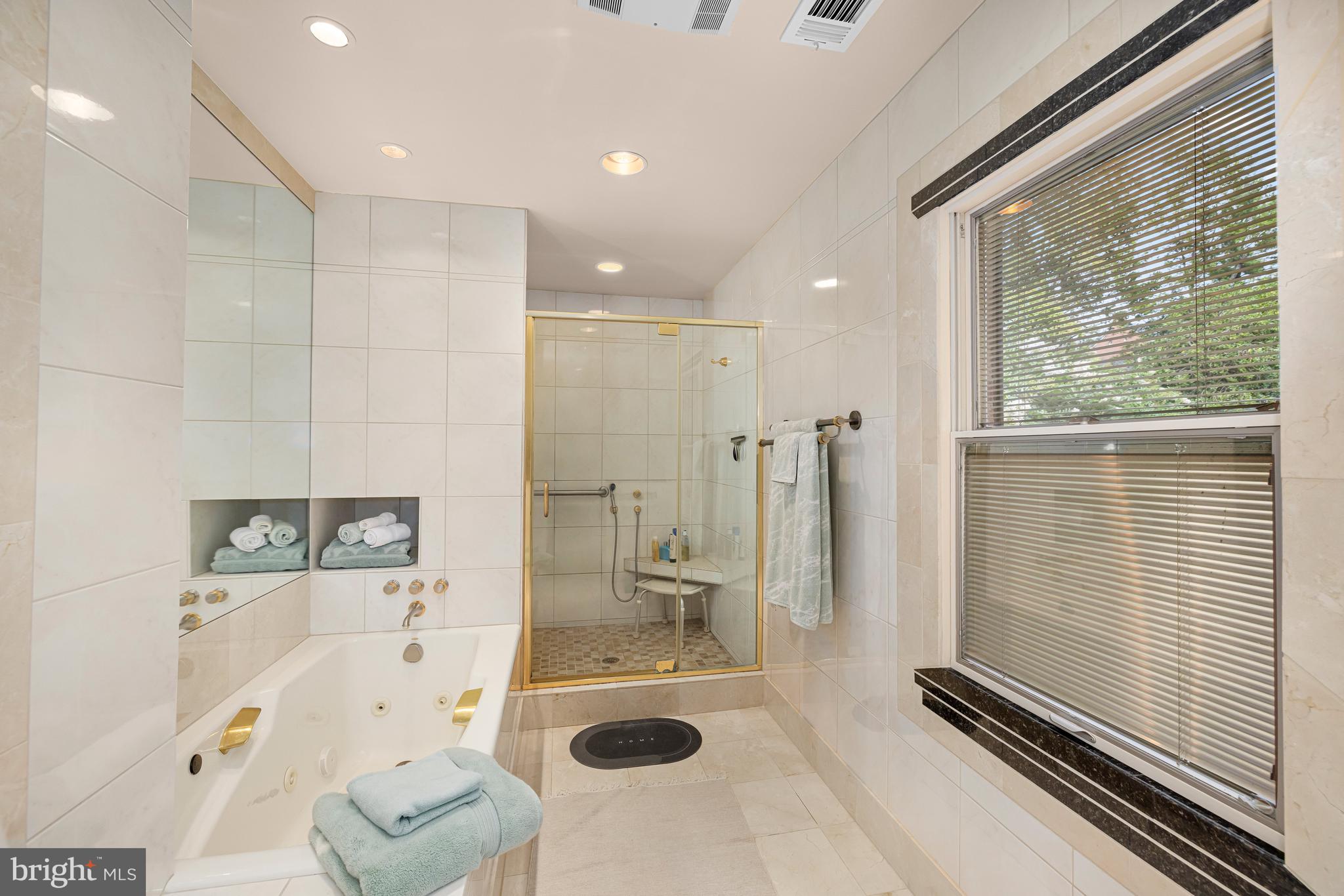 1332 Skipwith Road McLean, VA 22101 - Photo 14 of 35 a bathroom with a sink a toilet and shower