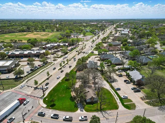 an aerial view of a city
