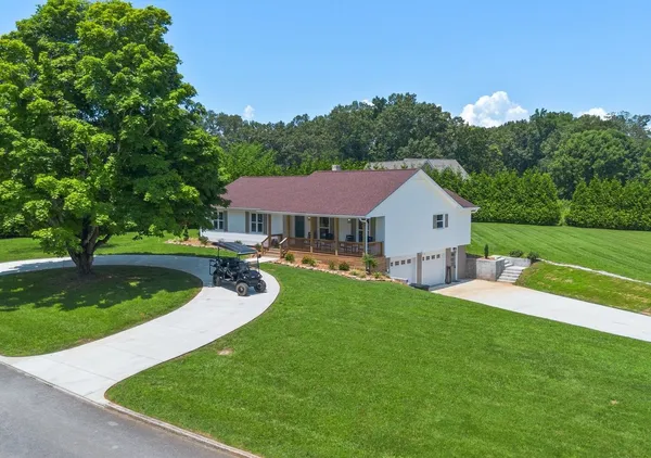 a view of a house with a deck