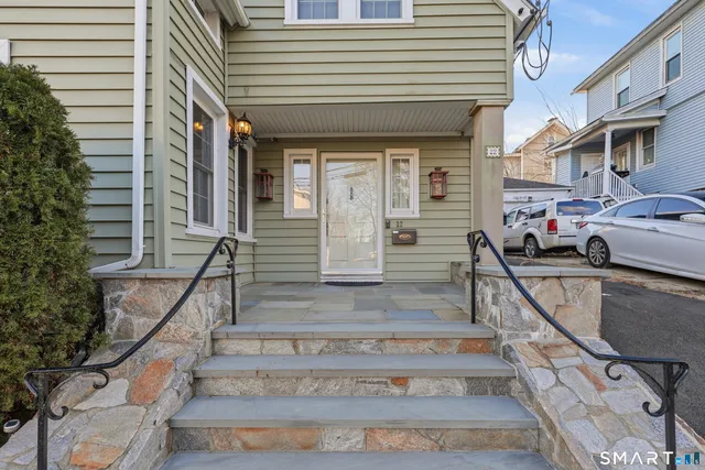 a view of a building with stairs