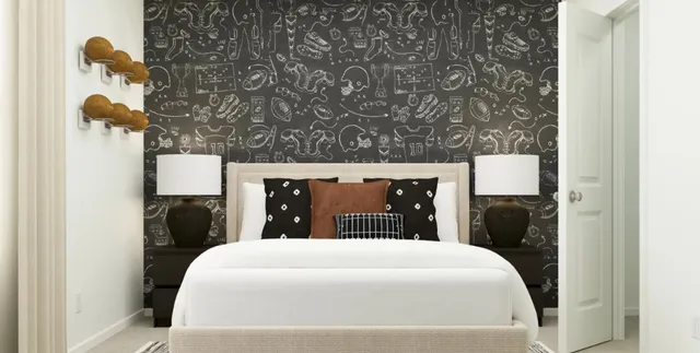 a view of an swimming pool and an outdoor space