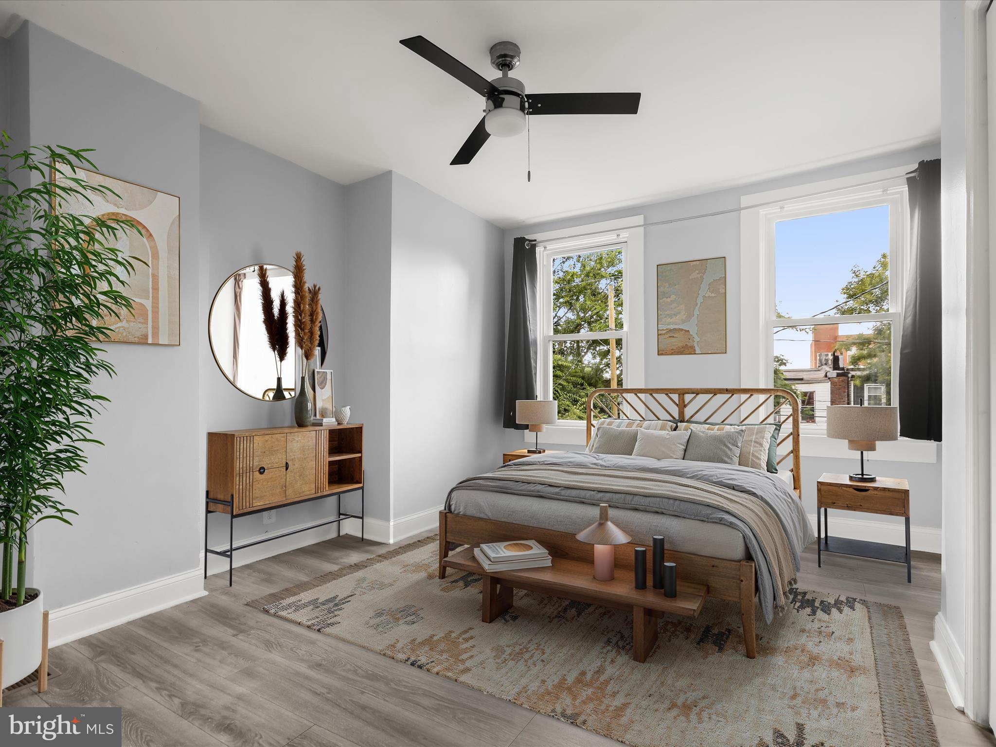 Primary Bedroom Staged Using Virtual Tools
