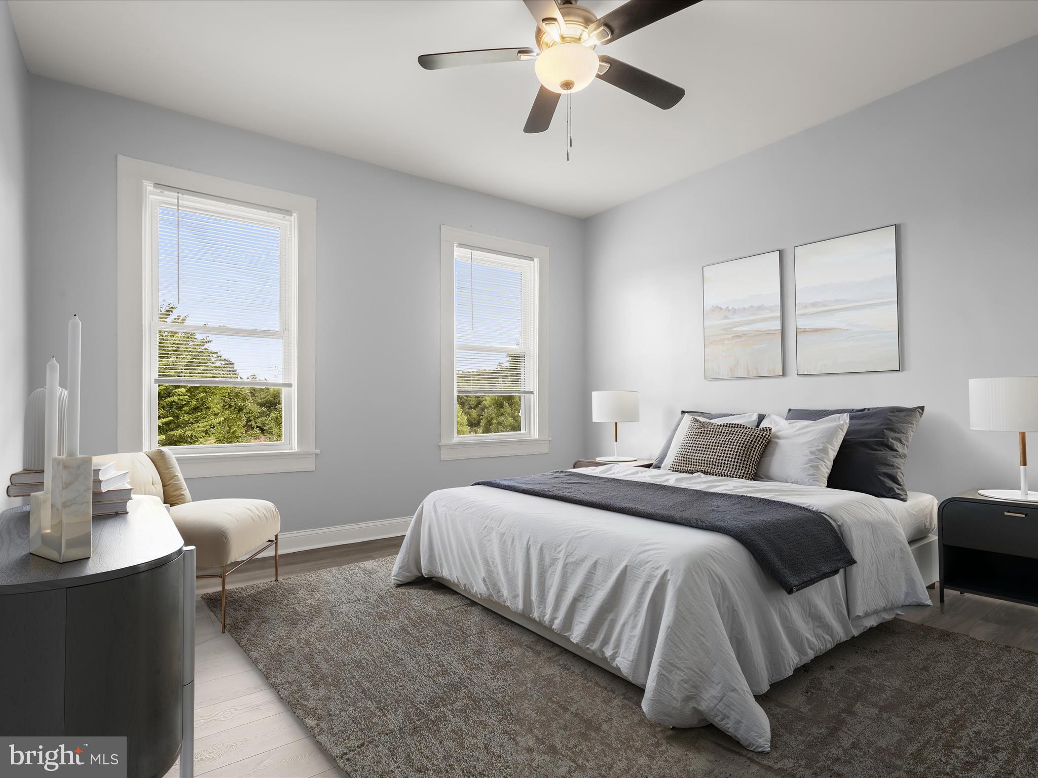 Bedroom Staged Using Virtual Tools