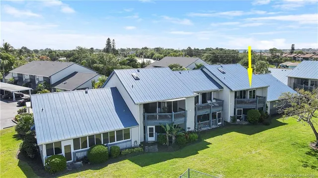 an aerial view of multiple house