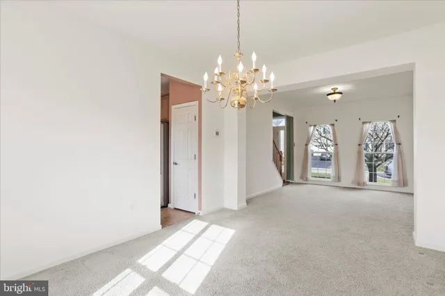 a view of staircase with lots of frames and wooden floor