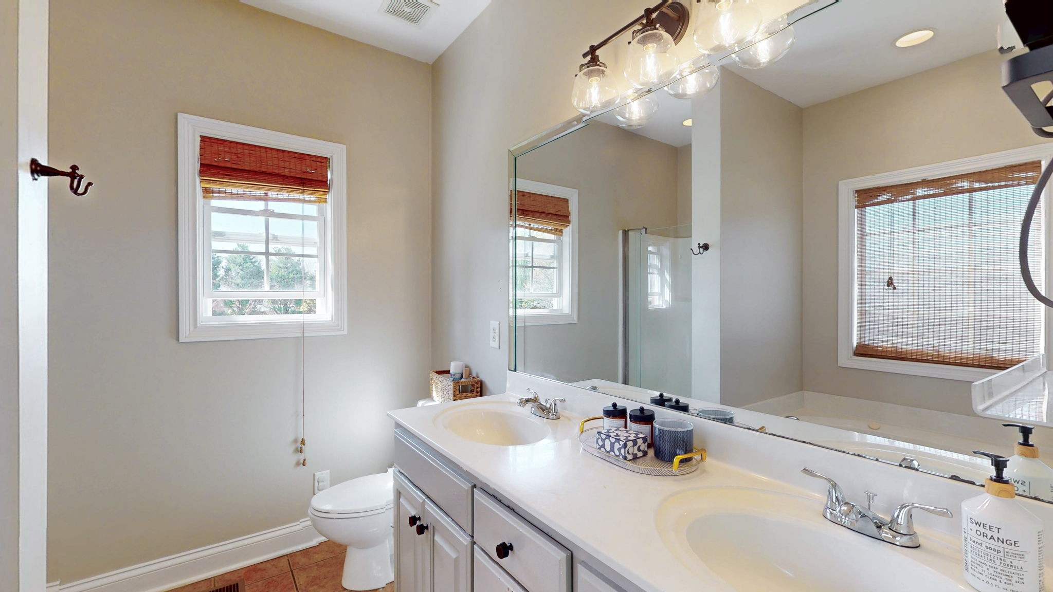 864 Bradshaw Road Lebanon, TN 37087 - Photo 17 of 41 a bathroom with a sink a toilet and a mirror