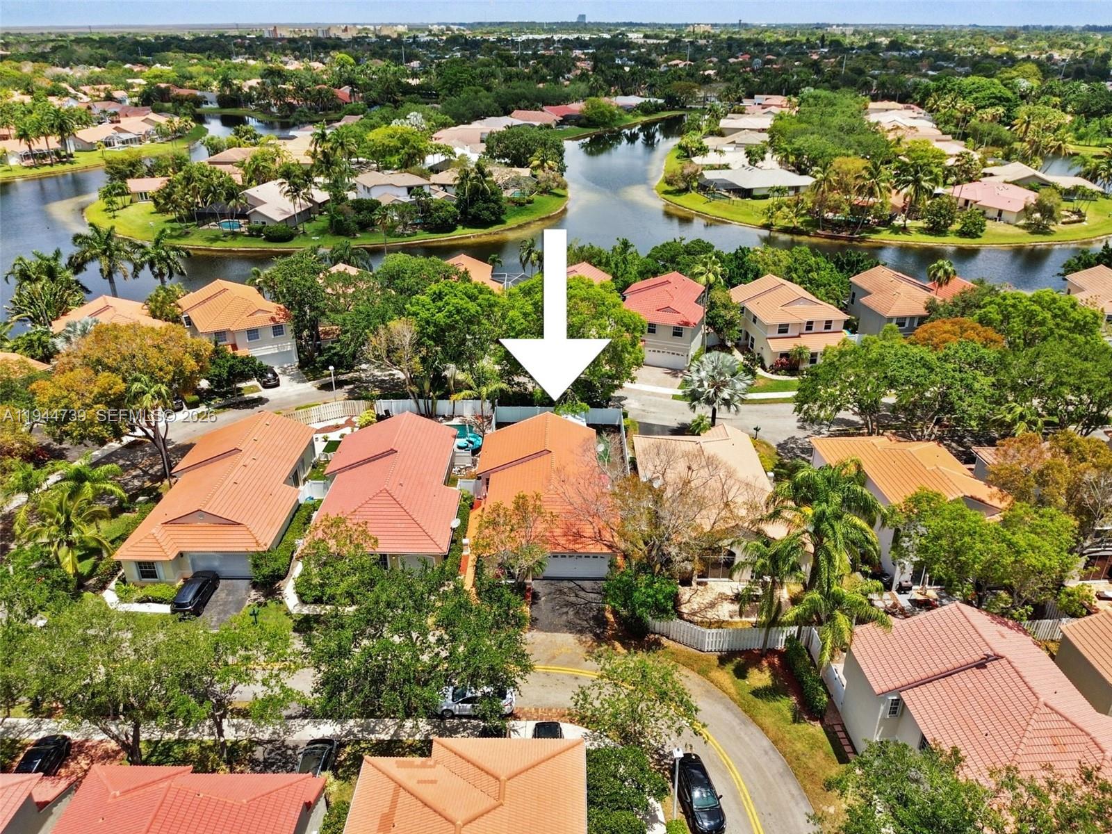 955 Azure Lane Weston, FL 33326 - Photo 33 of 34 an aerial view of residential houses with outdoor space