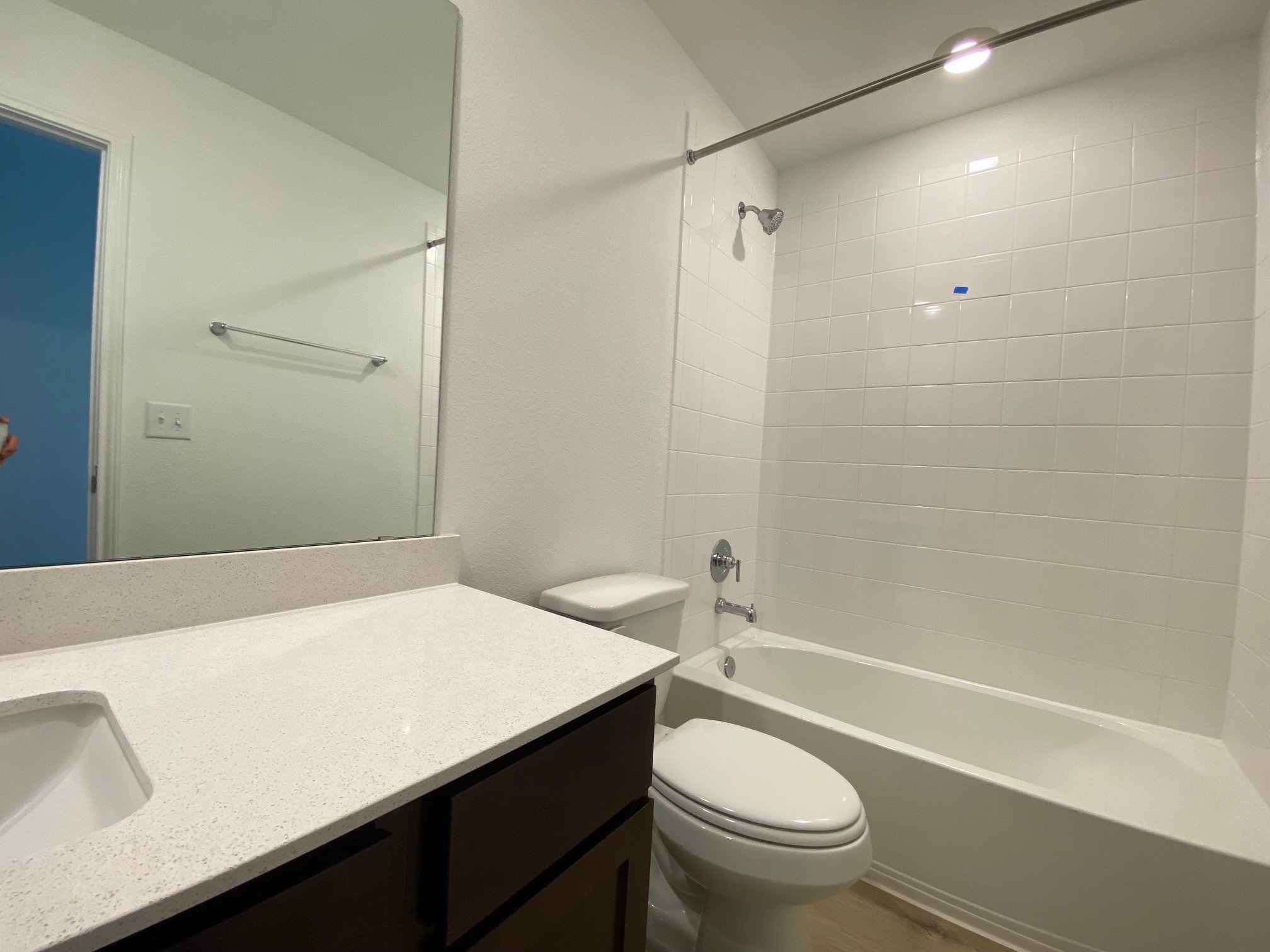 205 Saide Street Georgetown, TX 78626 - Photo 9 of 31 a bathroom with a sink a toilet and shower