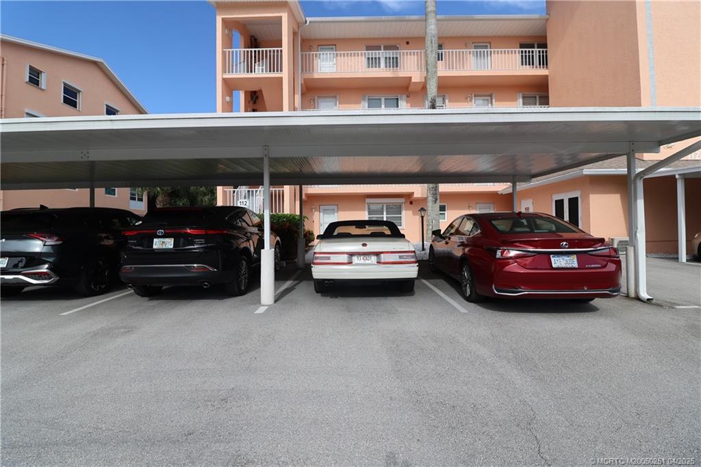 a view of cars parked in a parking