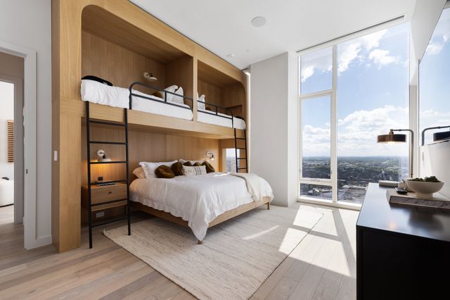 a close view of a painting of a wall