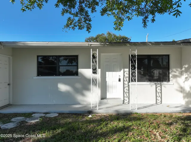 a front view of a house