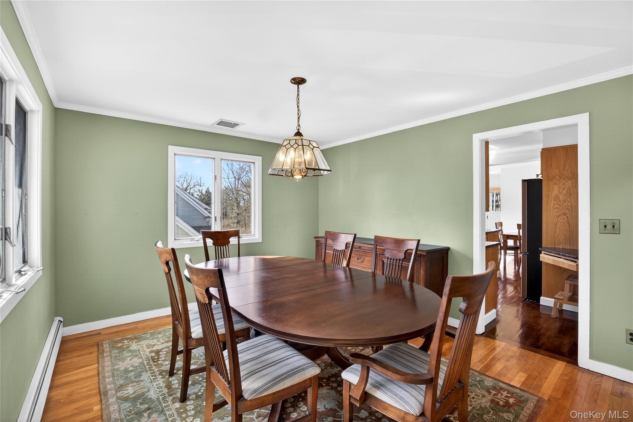 80 Ridgeview Drive Pleasantville, NY 10570 - Photo 9 of 45 Alternate View of the Dining Room with a doorway leading to the Eat-In-Kitchen.