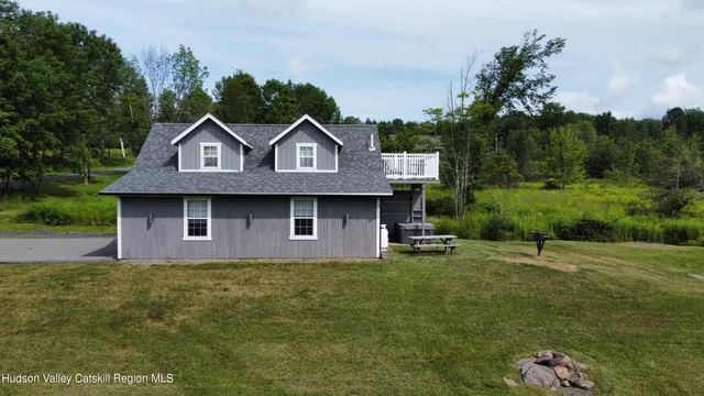 a house view with a garden space