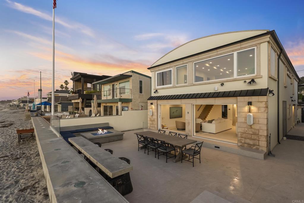 2016 Ocean Front Del Mar, CA 92014 - Photo 12 of 12 a front view of a house with outdoor seating