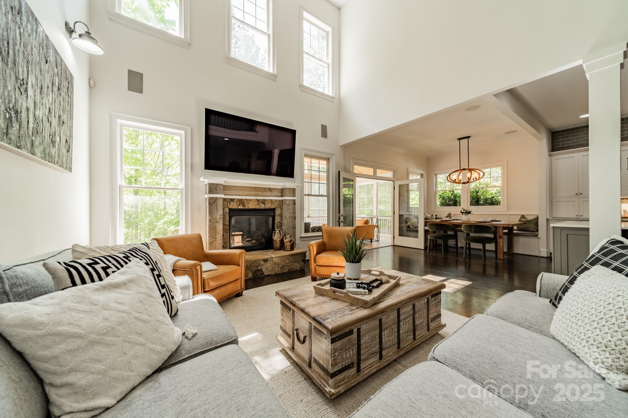 5868 Savona Terrace Fort Mill, SC 29708 - Photo 11 of 46 a living room with furniture fireplace and flat screen tv