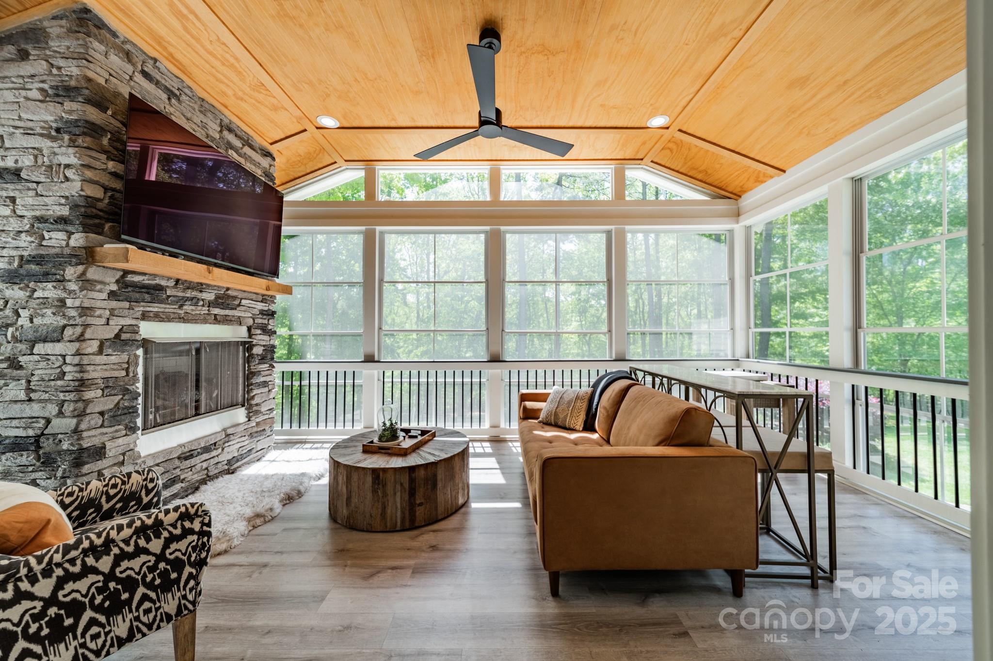5868 Savona Terrace Fort Mill, SC 29708 - Photo 16 of 46 a living room with furniture fireplace and flat screen tv