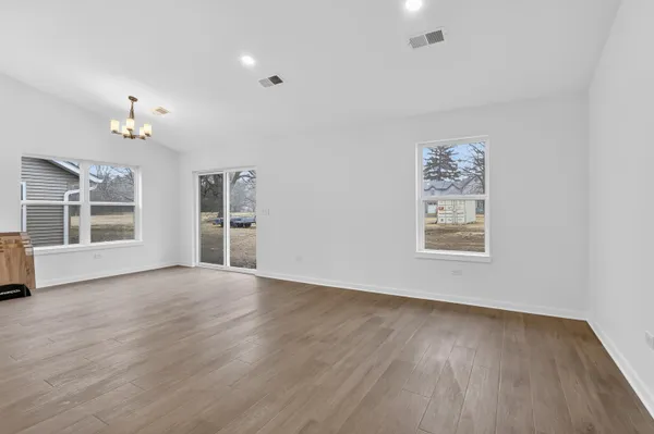 a view of an empty garage