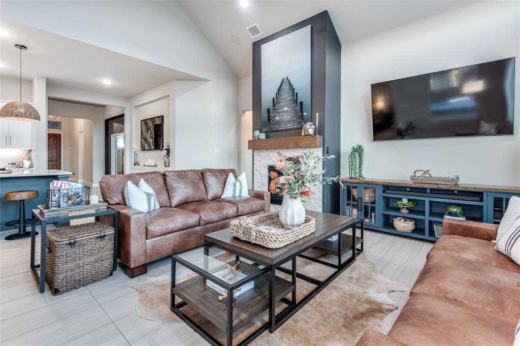 425 Acadia Lane Forney, TX 75126 - Photo 8 of 37 a living room with furniture and a flat screen tv