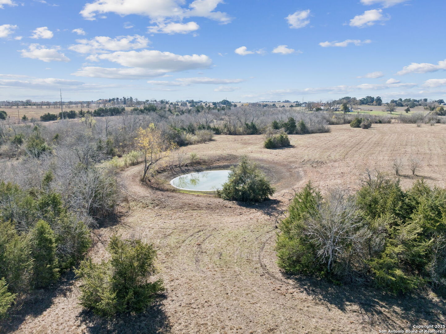 3424 Post Oak Point Road New Ulm, TX 78950 - Photo 21 of 27 a view of a big yard with lots of green space
