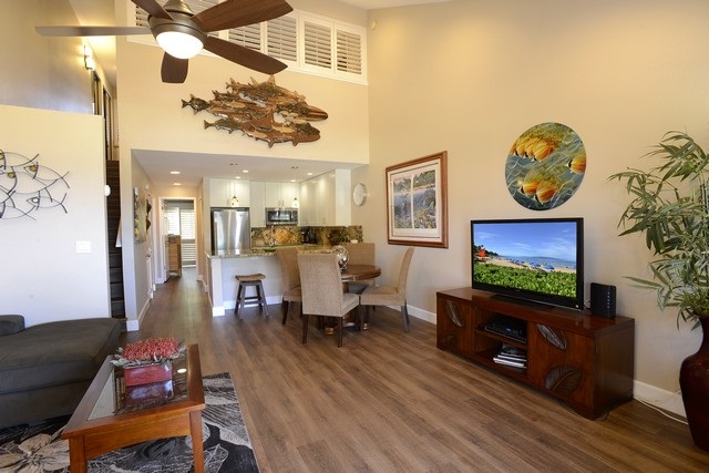 2777 South Kihei Road, Unit A207 Kihei, HI 96753 - Photo 15 of 30 a living room with furniture and a flat screen tv