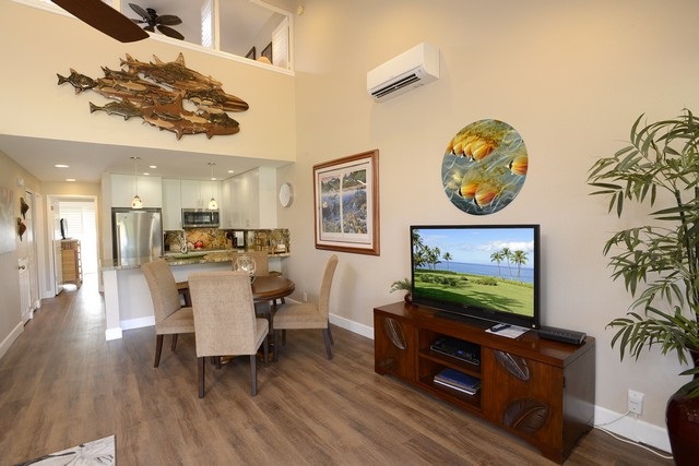 2777 South Kihei Road, Unit A207 Kihei, HI 96753 - Photo 3 of 30 a living room with furniture and a flat screen tv