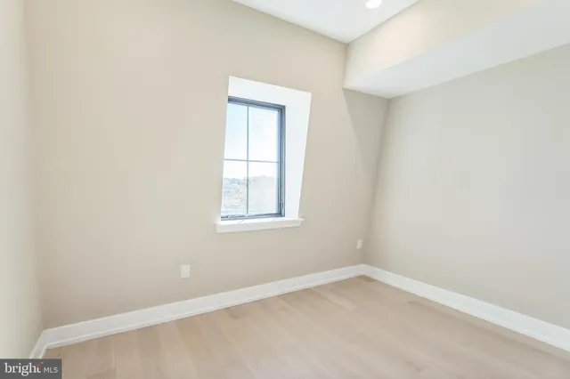 an empty room with a window