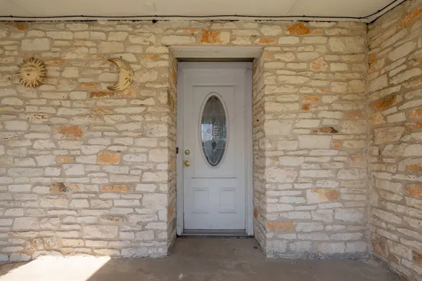 a close view of a door