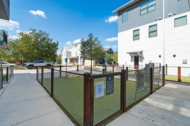 a view of a hallway with storage