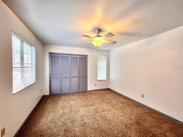 an empty room with a natural light