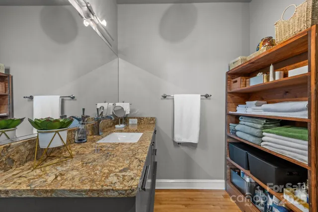 a room with storage and utility