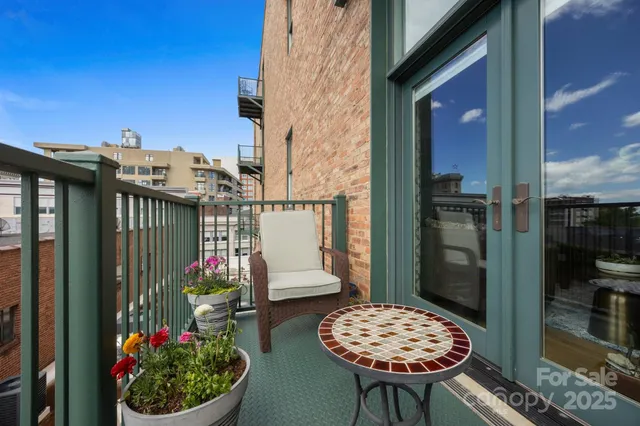 a view of a city from a terrace