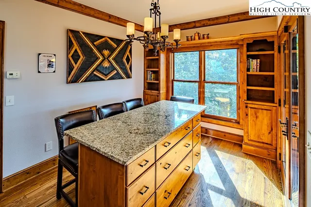 workspace with wooden floor