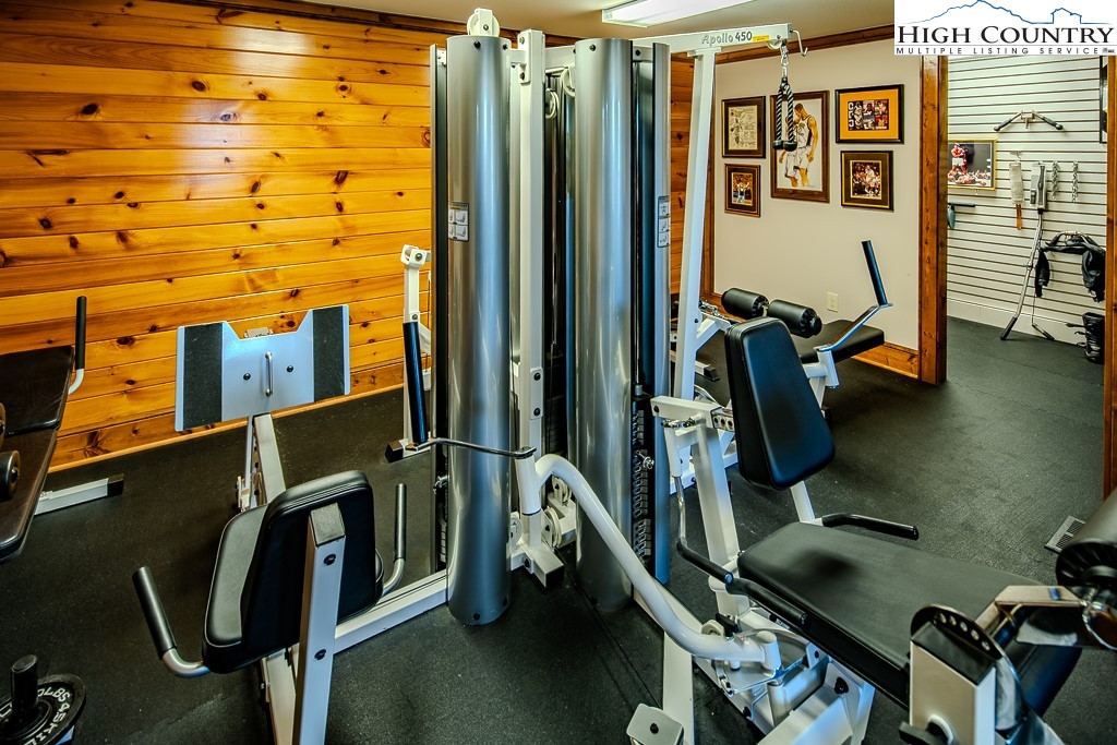 236 Stack Rock Road Elk Park, NC 28622 - Photo 27 of 50 a view of a room with gym equipment