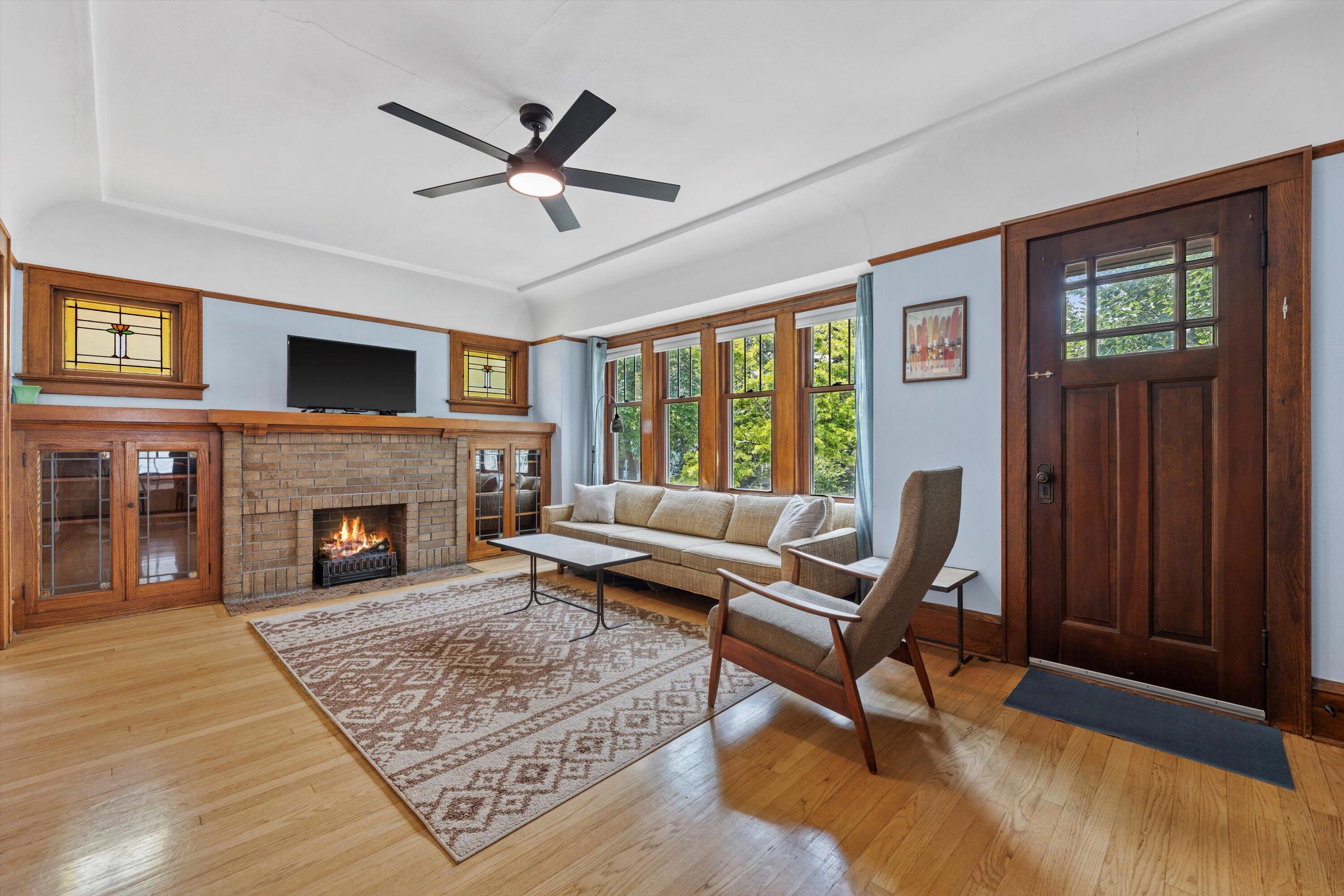 3374 North Cramer Street, Unit 3374 Milwaukee, WI 53211 - Photo 3 of 38 Fireplace virtually staged